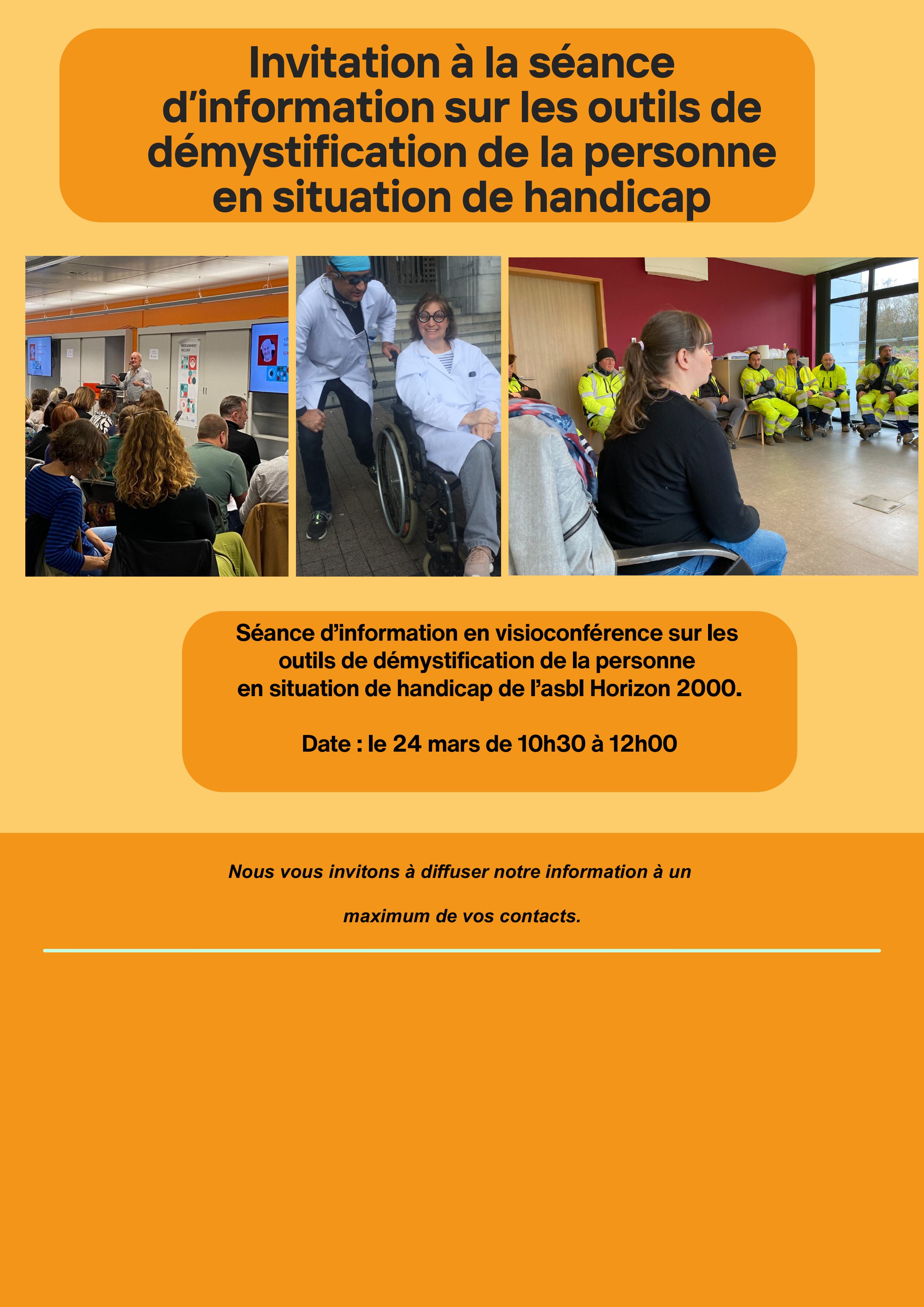 Séance dinformation sur les outils de démystification de la personne en situation de handicap images 0